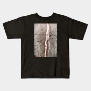 Retro Concrete Wall With Cracked Surface Kids T-Shirt